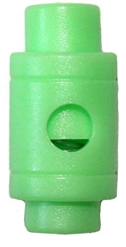 Jajasio Fluoreszierende Kordelstopper 10 STK. (1-Loch), bis 5mm Kordeldurchmesser #27 01 - Fluoreszierende grün von Jajasio