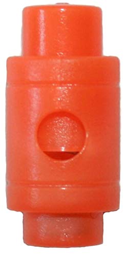 Jajasio Fluoreszierende Kordelstopper 10 STK. (1-Loch), bis 5mm Kordeldurchmesser #27 02 - Fluoreszierende orange von Jajasio