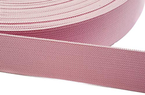 Jajasio Gummiband zum Nähen 25mm Breit in 20 Farben 08 - rosa 25 Meter von Jajasio