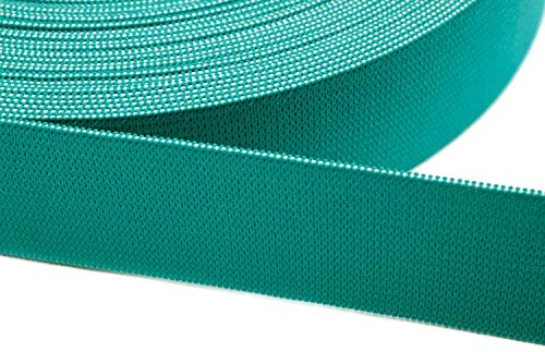 Jajasio Gummiband zum Nähen 25mm Breit in 20 Farben 14 - aquamarin 12 Meter von Jajasio