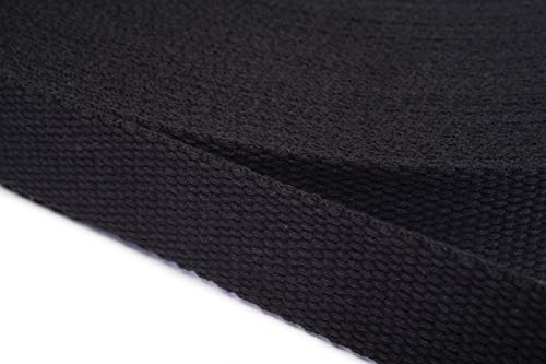 Jajasio Gurtband Baumwolle 10mm Breit, Baumwollgurtband Taschengurtband 20 - schwarz 6 Meter von Jajasio