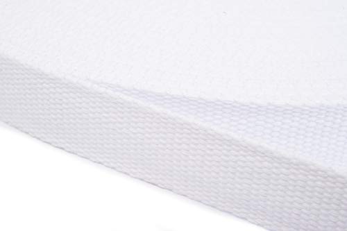 Jajasio Gurtband Baumwolle 15mm Breit, Baumwollgurtband Taschengurtband 01 - Weiss 12 Meter von Jajasio
