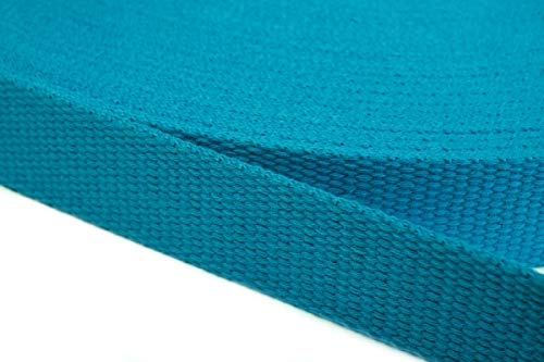 Jajasio Gurtband Baumwolle 20mm Breit, Baumwollgurtband Taschengurtband 14 - türkis 12 Meter von Jajasio