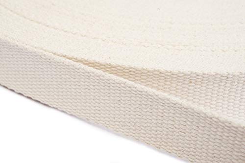 Jajasio Gurtband Baumwolle 25mm Breit, Baumwollgurtband Taschengurtband 02 - Creme 6 Meter Jajasio Gurtband Baumwolle 25mm Breit, Baumwollgurtband Taschengurtband 02 - Creme 6 Meter von Jajasio