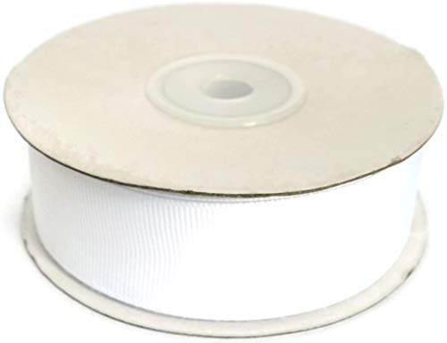 Jajasio Hochwertiges Ripsband 19mm breit, 20 Meter Rolle, Farbe: weiß #01 von Jajasio