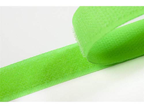 Jajasio Klettband bunt zum Nähen zum aufnähen, 20 mm, Lime #28 4 Meter Flausch und Haken von Jajasio