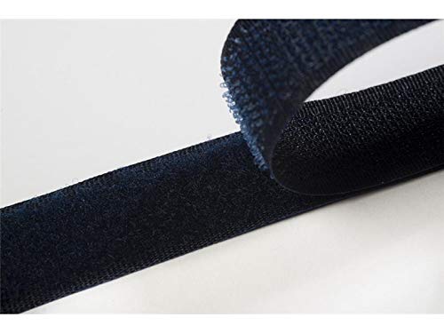 Jajasio Klettband bunt zum Nähen zum aufnähen, 20 mm, dunkelblau #27 4 Meter Flausch und Haken von Jajasio