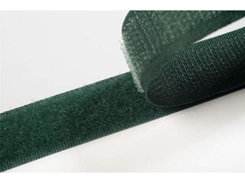 Jajasio Klettband bunt zum Nähen zum aufnähen, 20 mm, dunkelgrün #31 25 Meter Flausch und Haken von Jajasio