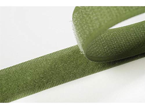 Jajasio Klettband bunt zum Nähen zum aufnähen, 20 mm, erbsengrün #33 4 Meter Flausch und Haken von Jajasio