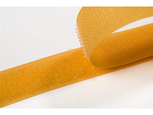 Jajasio Klettband bunt zum Nähen zum aufnähen, 20 mm, gelb #16 25 Meter Flausch und Haken von Jajasio