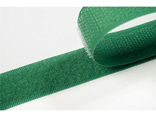 Jajasio Klettband bunt zum Nähen zum aufnähen, 20 mm, grün #30 25 Meter Flausch und Haken von Jajasio