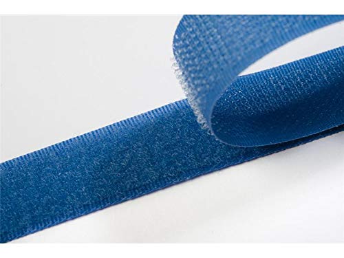 Jajasio Klettband bunt zum Nähen zum aufnähen, 20 mm, kornblumenblau #25 4 Meter Flausch und Haken von Jajasio