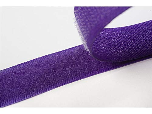 Jajasio Klettband bunt zum Nähen zum aufnähen, 20 mm, lila #14 4 Meter Flausch und Haken von Jajasio