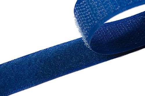 Jajasio Klettband bunt zum Nähen zum aufnähen, 25 mm, Royalblau #06 25 Meter Flausch und Haken von Jajasio