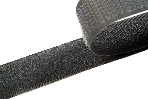 Jajasio Klettband bunt zum Nähen zum aufnähen, 25 mm, dunkelgrau #11 25 Meter Flausch und Haken von Jajasio