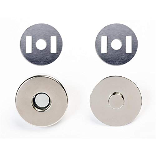 Jajasio Magnetknöpfe für Taschen, 18mm Magnetverschluss rund #02 Silber 10 Stück, Taschenverschlus ohne Annähen Jajasio Magnetknöpfe für Taschen, 18mm Magnetverschluss rund #02 Silber 10 Stück, Taschenverschlus ohne Annähen von Jajasio