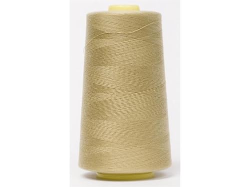 Jajasio Overlockgarn 50/2 in 200 Farben 5000 Yards (4570 Meter) - Beige/Grau - 680 Nähgarn für Overlock-Nähmaschinen von Jajasio