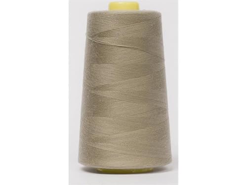 Jajasio Overlockgarn 50/2 in 200 Farben 5000 Yards (4570 Meter) - Beige/Grau - 682 Nähgarn für Overlock-Nähmaschinen von Jajasio