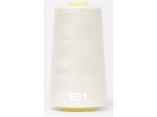Jajasio Overlockgarn 50/2 in 200 Farben 5000 Yards (4570 Meter) - Creme/Gelb/Orange - 501 Nähgarn für Overlock-Nähmaschinen von Jajasio