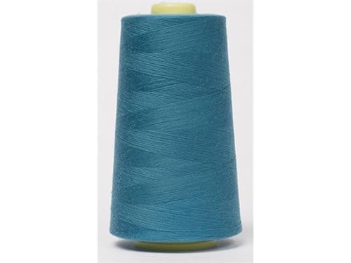 Jajasio Overlockgarn 50/2 in 200 Farben 5000 Yards (4570 Meter) - Türkis/Marine -837 Nähgarn für Overlock-Nähmaschinen von Jajasio