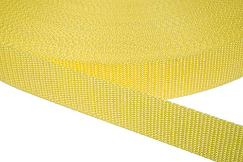 Jajasio PP Gurtband 25mm breit aus Polypropylen, 1.2mm Stark in 41 Farben 09 - zitronengelb 12 Meter Jajasio PP Gurtband 25mm breit aus Polypropylen, 1.2mm Stark in 41 Farben 09 - zitronengelb 12 Meter von Jajasio