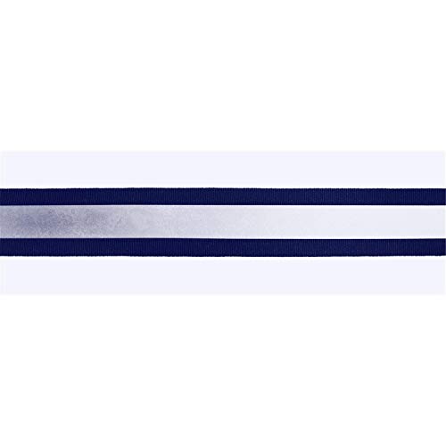 Jajasio Reflektorband 20mm breit zum Aufnähen in 6 Farben dunkelblau-Silber 10 Meter. Reflektierendes Band, Leuchtband von Jajasio