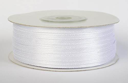 Jajasio Satinband 100 Yard-Rolle, 3mm breit, Auswahl aus 50 Farben/Farbe: 01 - wiess, Geschenkband, Schleifenband Jajasio Satinband 100 Yard-Rolle, 3mm breit, Auswahl aus 50 Farben/Farbe: 01 - wiess, Geschenkband, Schleifenband von Jajasio