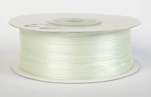 Jajasio Satinband 100 Yard-Rolle, 3mm breit, Auswahl aus 50 Farben/Farbe: 13 - Mint, Geschenkband, Schleifenband von Jajasio