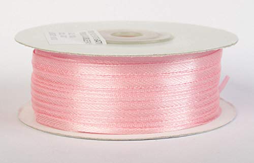 Jajasio Satinband 100 Yard-Rolle, 3mm breit, Auswahl aus 50 Farben/Farbe: 31 - rosa, Geschenkband, Schleifenband von Jajasio