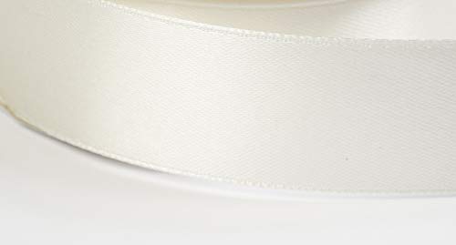 Jajasio Satinband 30 Yard-Rolle, 12mm breit, Auswahl aus 50 Farben/Farbe: 02 - Creme, Geschenkband, Schleifenband von Jajasio