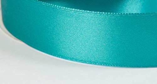 Jajasio Satinband 30 Yard-Rolle, 12mm breit, Auswahl aus 50 Farben/Farbe: 24 - türkisblau, Geschenkband, Schleifenband von Jajasio