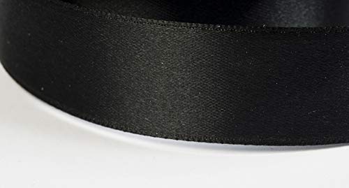 Jajasio Satinband 30 Yard-Rolle, 12mm breit, Auswahl aus 50 Farben/Farbe: 50 - schwarz, Geschenkband, Schleifenband von Jajasio