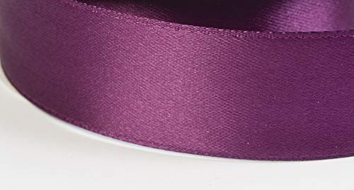 Jajasio Satinband 30 Yard-Rolle, 18mm breit, Auswahl aus 50 Farben/Farbe: 46 - violettrot, Geschenkband, Schleifenband von Jajasio