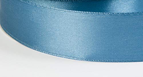 Jajasio Satinband 30 Yard-Rolle, 18mm breit, Auswahl aus 50 Farben/Farbe: 47 - stahlblau, Geschenkband, Schleifenband von Jajasio
