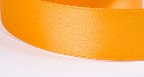 Jajasio Satinband 30 Yard-Rolle, 25mm breit, Auswahl aus 50 Farben/Farbe: 07 - Sonnengelb, Geschenkband, Schleifenband von Jajasio