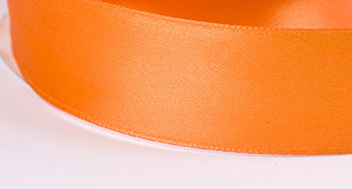 Jajasio Satinband 30 Yard-Rolle, 25mm breit, Auswahl aus 50 Farben/Farbe: 08 - orange, Geschenkband, Schleifenband von Jajasio