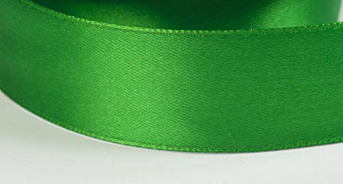 Jajasio Satinband 30 Yard-Rolle, 25mm breit, Auswahl aus 50 Farben/Farbe: 19 - grassgrün, Geschenkband, Schleifenband von Jajasio