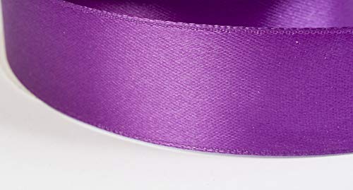 Jajasio Satinband 30 Yard-Rolle, 25mm breit, Auswahl aus 50 Farben/Farbe: 45 - lila, Geschenkband, Schleifenband von Jajasio