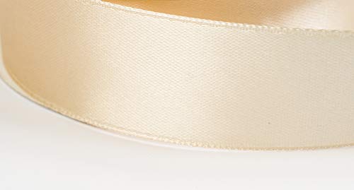 Jajasio Satinband 30 Yard-Rolle, 50mm breit, Auswahl aus 50 Farben/Farbe: 03 - beige, Geschenkband, Schleifenband von Jajasio