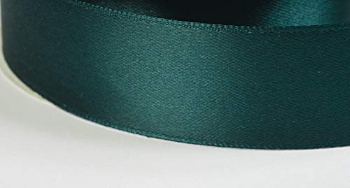 Jajasio Satinband 30 Yard-Rolle, 6mm breit, Auswahl aus 50 Farben/Farbe: 21 - dunkelgrün, Geschenkband, Schleifenband von Jajasio