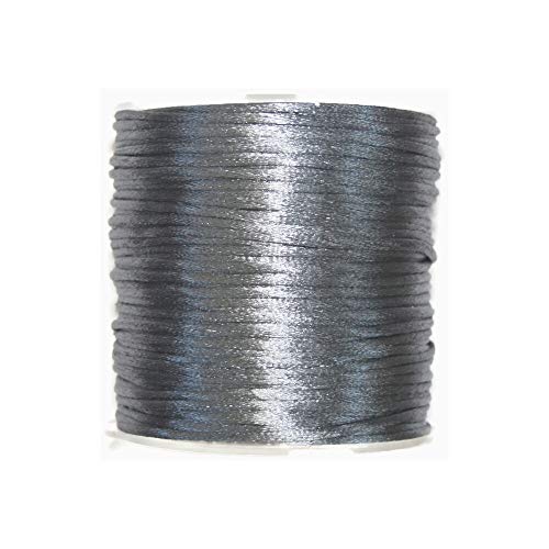 Jajasio Satinkordel 2mm, 10 Meter lang Schmuckschnur Mittelgrau, Schmuckkordel, Flechtkordel Satinschnur Jajasio Satinkordel 2mm, 10 Meter lang Schmuckschnur Mittelgrau, Schmuckkordel, Flechtkordel Satinschnur von Jajasio