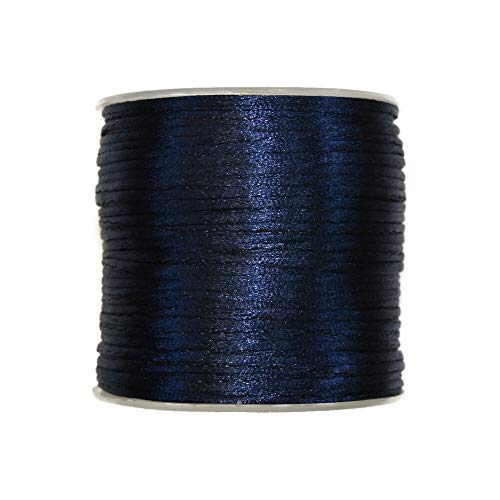 Jajasio Satinkordel 2mm, 10 Meter lang Schmuckschnur dunkelblau, Schmuckkordel, Flechtkordel Satinschnur Jajasio Satinkordel 2mm, 10 Meter lang Schmuckschnur dunkelblau, Schmuckkordel, Flechtkordel Satinschnur von Jajasio
