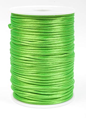 Jajasio Satinkordel 2mm, 10 Meter lang Schmuckschnur frühlingsgrün, Schmuckkordel, Flechtkordel Satinschnur Jajasio Satinkordel 2mm, 10 Meter lang Schmuckschnur frühlingsgrün, Schmuckkordel, Flechtkordel Satinschnur von Jajasio