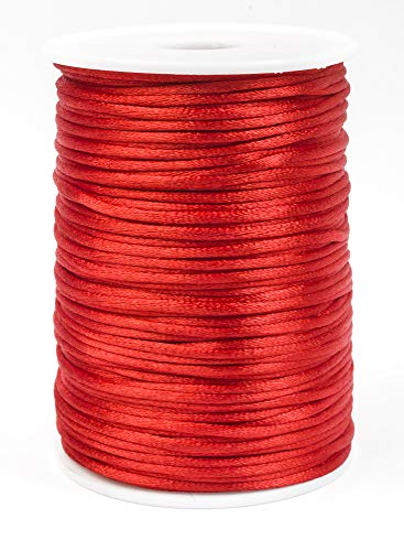 Jajasio Satinkordel 2mm, 10 Meter lang Schmuckschnur rot, Schmuckkordel, Flechtkordel Satinschnur Jajasio Satinkordel 2mm, 10 Meter lang Schmuckschnur rot, Schmuckkordel, Flechtkordel Satinschnur von Jajasio