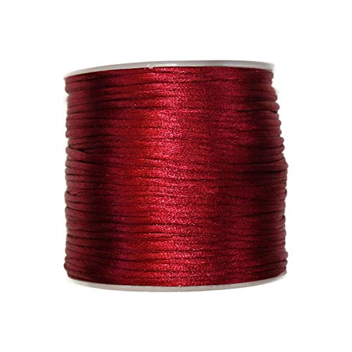 Jajasio Satinkordel 2mm, 100 Meter lang Schmuckschnur dunkelrot, Schmuckkordel, Flechtkordel Satinschnur Jajasio Satinkordel 2mm, 100 Meter lang Schmuckschnur dunkelrot, Schmuckkordel, Flechtkordel Satinschnur von Jajasio