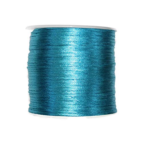 Jajasio Satinkordel 2mm, 100 Meter lang Schmuckschnur türkis, Schmuckkordel, Flechtkordel Satinschnur Jajasio Satinkordel 2mm, 100 Meter lang Schmuckschnur türkis, Schmuckkordel, Flechtkordel Satinschnur von Jajasio
