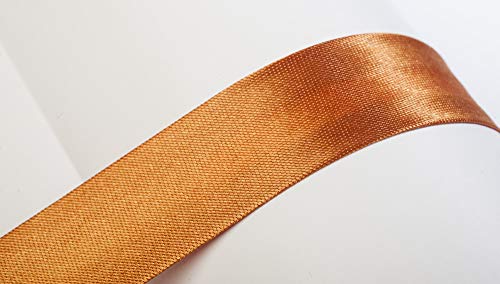 Jajasio Schrägband, 10m, Atlas (Satin), 19mm, gefalzt 08 ? Kupfer, Textilband, Einfassband in 40 Farben von Jajasio