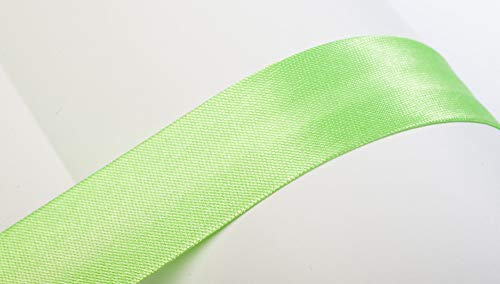 Jajasio Schrägband, 10m, Atlas (Satin), 19mm, gefalzt 12 ? Lime, Textilband, Einfassband in 40 Farben von Jajasio