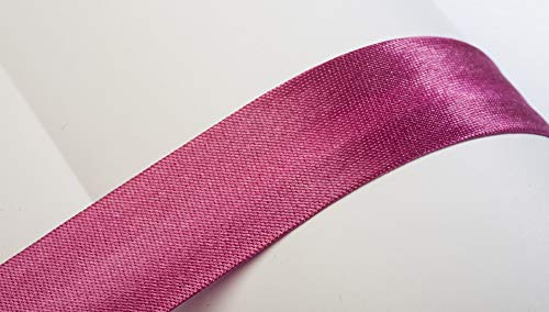 Jajasio Schrägband, 10m, Atlas (Satin), 19mm, gefalzt 23 ? violettrot, Textilband, Einfassband in 40 Farben von Jajasio