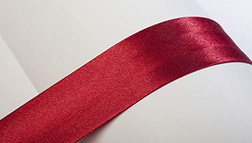 Jajasio Schrägband, 10m, Atlas (Satin), 19mm, gefalzt 25 ? Karminrot, Textilband, Einfassband in 40 Farben von Jajasio